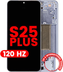 Oled Assembly Frame Samsung Galaxy S25 Plus 5g Us & International Version Aftermarket Plus 120hz Icy Blue