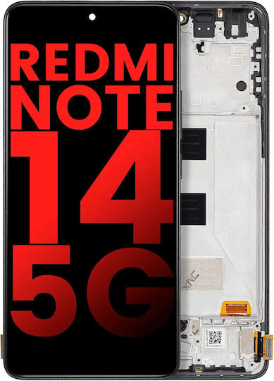Oled Assembly Frame Xiaomi Redmi Note 14 5g Aftermarket Plus Midnight Black