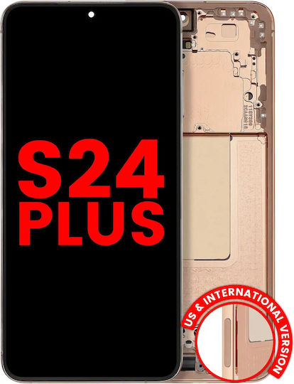 OLED Асембли Рамка Samsung Galaxy S24 Plus 5g US & International Version Aftermarket Plus Пясъчно Оранжев
