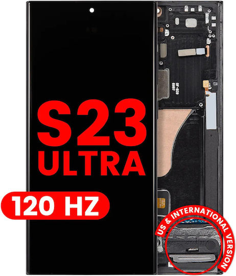 Oled Assembly Frame Samsung Galaxy S23 Ultra Us & International Aftermarket Pro 120hz Graphite