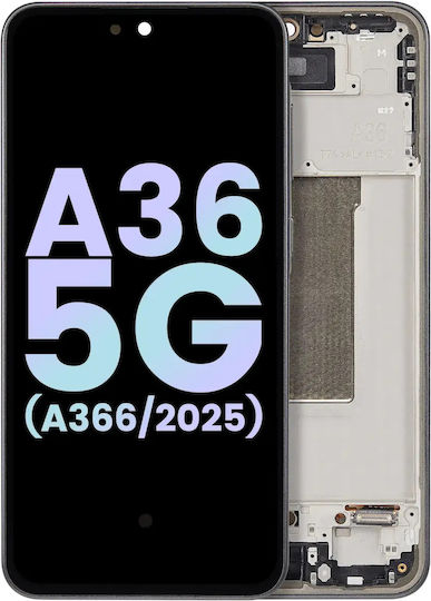 OLED Montage Rahmen Samsung Galaxy A36 5G A366 2025 Service Pack Schwarz
