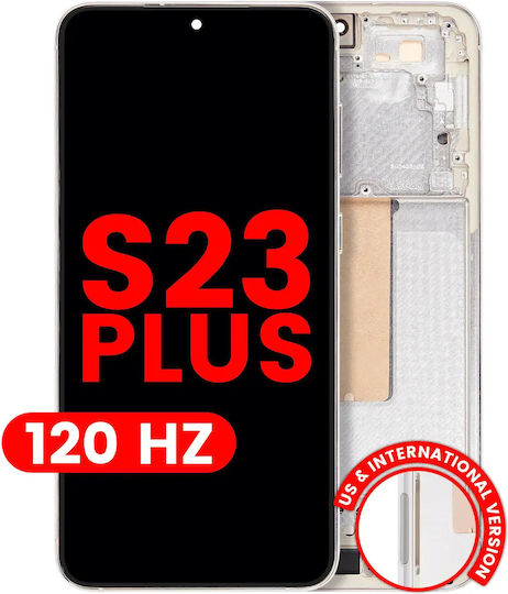 Oled Montage Rahmen Samsung Galaxy S23 Plus Us & International Aftermarket Plus 120hz Creme