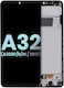 LCD Асембли Рамка Samsung Galaxy A32 5g A326f B M 2021 International Dual Sim Model Service Pack Черен