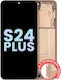 OLED Ersatzbildschirmrahmen Samsung Galaxy S24 Plus 5G US & Internationale Version Service Pack Sandstein-Orange