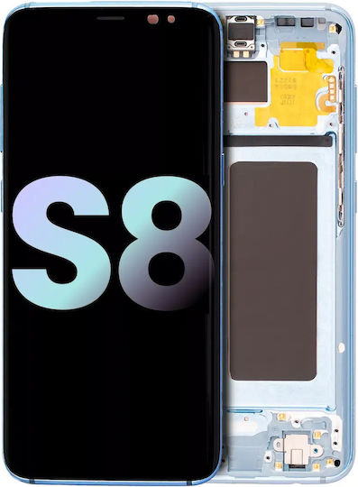 OLED Ersatzbildschirm Rahmen Samsung Galaxy S8 Service Pack Korallenblau
