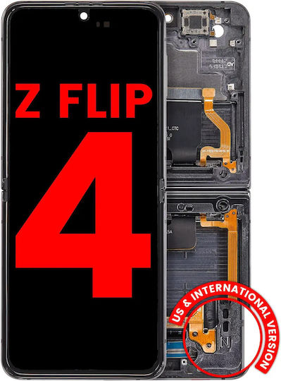 Inner Oled Assembly Frame Compatible Samsung Galaxy Z Flip 4 5g F721 Us & International Version Aftermarket Plus Graphite