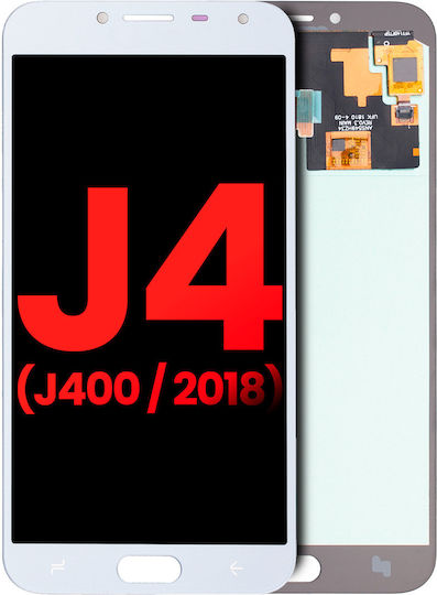 OLED Ersatzbildschirm Ohne Rahmen Samsung Galaxy J4 J400 2018 Aftermarket Plus Blau Grau