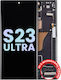 Oled Assembly Frame Samsung Galaxy S23 Ultra 5g Us & International Service Pack Phantom Black
