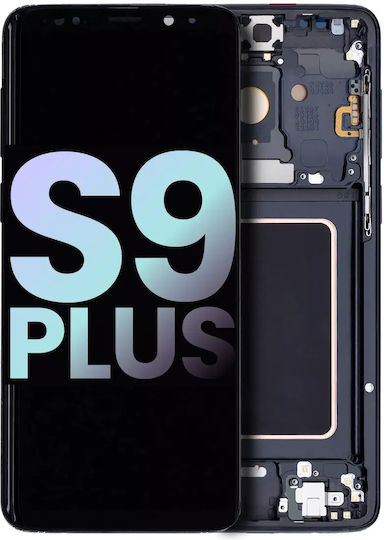 OLED модул с рамка Samsung Galaxy S9 Plus Service Pack полунощно черен