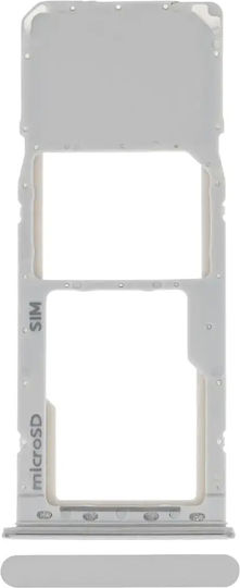 Einzelne SIM-Kartenhalter Samsung Galaxy A20 A205 2019 A30 A305 2019 A50 A505 2019 Silber