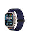 Apple Watch 42 44 45 46 49mm Xdfind Parachute Strap Elastic Nylon Midnight Blue