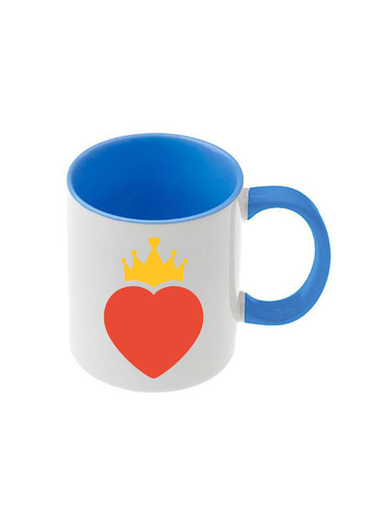 Alice Blaue Tasse Mit Griff Innen