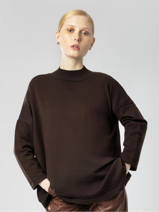 Moutaki Women's Long Sleeve Sweater Brown
