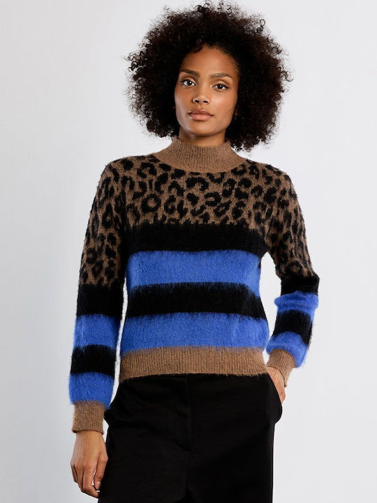 Women's Sweater Animal Print Brown