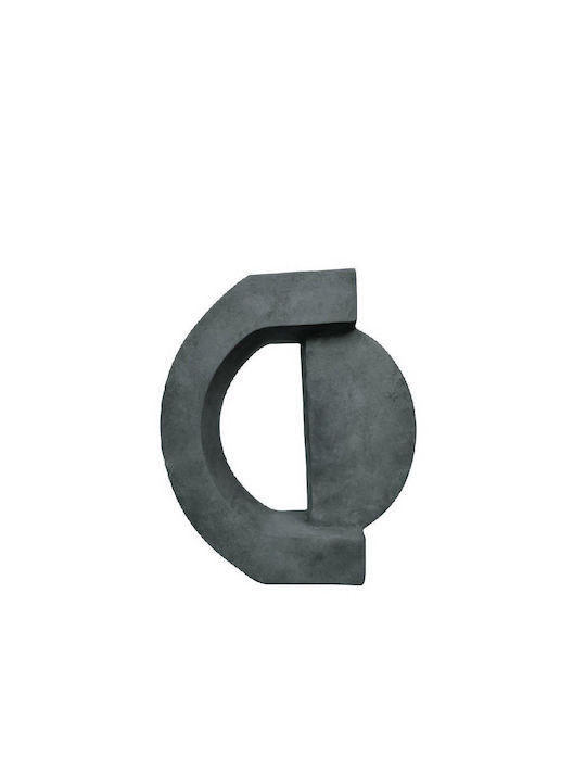 Espiel Decorative Ceramic Grey Vase 23.5x9xH27.5cm