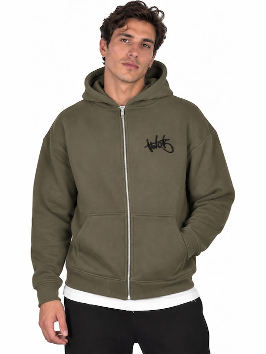 Hooded Cardigan Khaki