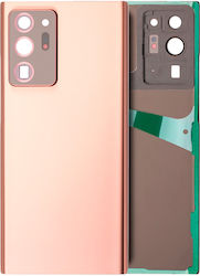 Back Cover Glass Camera Lens Samsung Galaxy Note 20 Ultra No Logo Aftermarket Plus Mystic Bronze