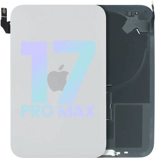 Задно Стъкло С Magsafe Магнит И Nfc iPhone 17 Pro Max Сервизен Пакет Сребрист