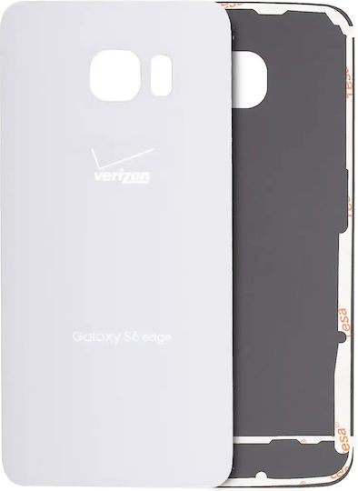 Back Cover Glass Samsung Galaxy S6 Edge Service Pack White