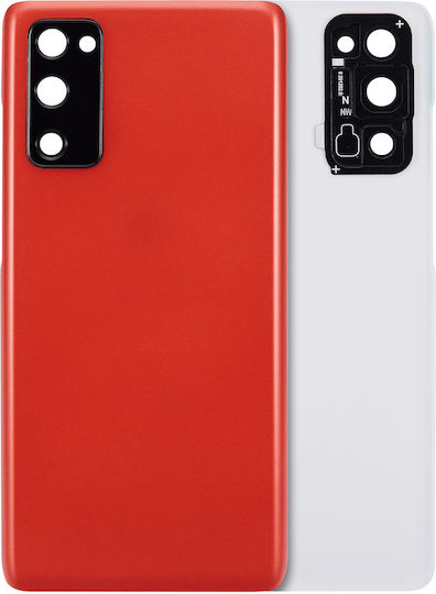 Back Cover Glass Camera Lens Samsung Galaxy S20 Fe 5g Aftermarket Plus Cloud Red