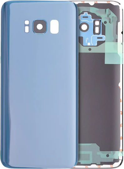 Задно Стъкло Капак Обектив Камера Samsung Galaxy S8 Сервизен Комплект Коралово Синьо