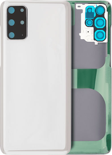 Rückseitiges Glas Kameraobjektiv Samsung Galaxy S20 Plus 5G Kein Logo Aftermarket Plus Cloud Weiß