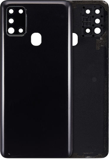 Sticlă Capac Spate Lentilă Cameră Samsung Galaxy A21s A217 2020 Pachet Service Negru
