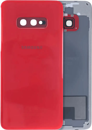 Sticlă Spate Capac Lentilă Cameră Samsung Galaxy S10e Pachet Service Roșu