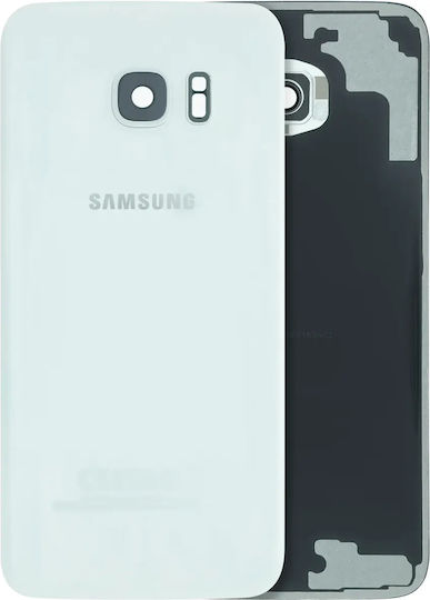Back Cover Glass Samsung Galaxy S7 Edge Service Pack White