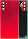 Back Cover Glass Camera Lens Samsung Galaxy Note 10 No Logo Aftermarket Plus Aura Red