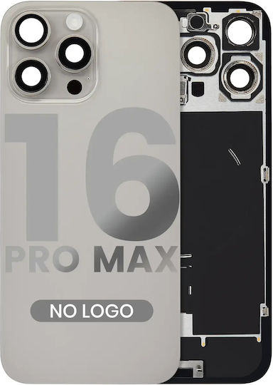 Rückglas W Magsafe Magnet & Nfc & Taschenlampen Flex iPhone 17 Pro Max Kein Logo Aftermarket Natürlicher Titan