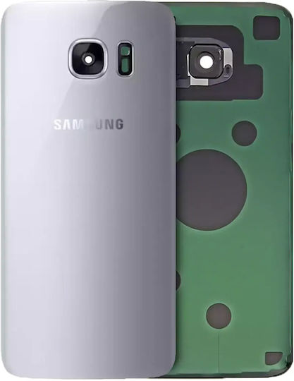 Задно Стъкло Капак Samsung Galaxy S7 Edge Сервизен Пакет Сребрист Титан