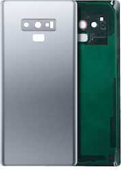 Back Cover Glas Kameraobjektiv Samsung Galaxy Note 9 Kein Logo Aftermarket Plus Cloud Silber