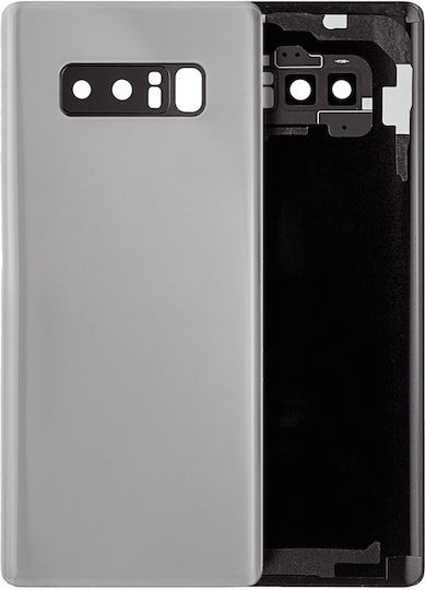 Back Cover Glass Camera Lens Samsung Galaxy Note 8 No Logo Aftermarket Plus Silver