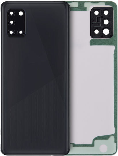 Sticlă Spate Capac Lentilă Cameră Samsung Galaxy A31 A315 2020 Pachet Service Negru