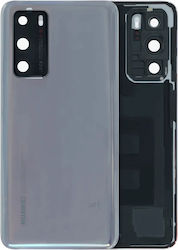 Задно Стъкло Капак Huawei P40 2020 Сервизен Комплект Ледено Бял