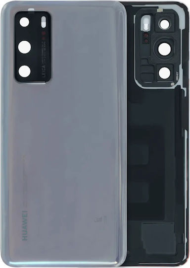 Back Cover Glass Huawei P40 2020 Service Pack Ice White