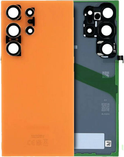 Back Cover Glas Kameraobjektiv Samsung Galaxy S24 Ultra Service Pack Titan Orange