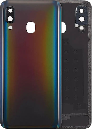 Back Cover Glass Camera Lens Compatible Samsung Galaxy A40 A405 2019 Aftermarket Plus Black