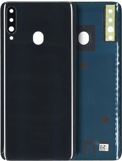 Back Cover Glass Camera Lens Samsung Galaxy A20s A207 2019 Service Pack Black
