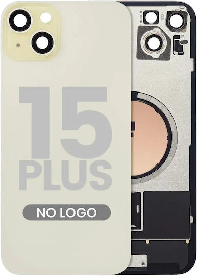 Back Glass W Magsafe Magnet Iphone 15 Plus No Logo Aftermarket Yellow