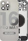 Back Glass W Magsafe Magnet Iphone 16 Pro Max No Logo Aftermarket Natural Titanium