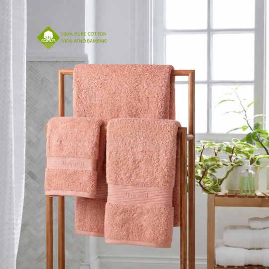 Isadore Lorraine Isadore Lorraine Badetücher Set 3 Stück Apricot Gewicht 650gsm
