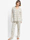 Admas Winter Women's Ecru Pyjama Set
