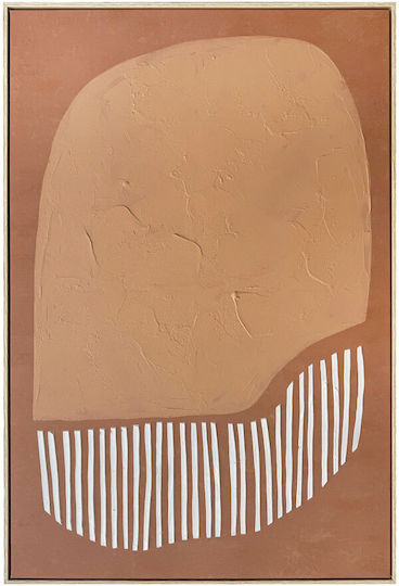 Inthebox Tierra Decorative Painting Frame 80x120x4cm Canvas Brown White Wood 201-0009