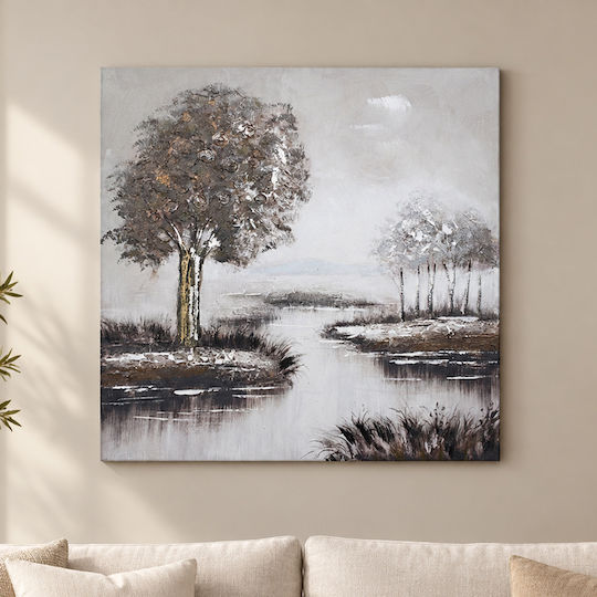 Wall Canvas Painting Handmade Oil Painting 70x70 Embossed Keskor 82596