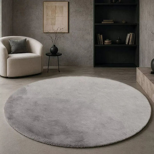 Teoran Mellow 11 Χαλί Στρογγυλό Grey Φ120cm