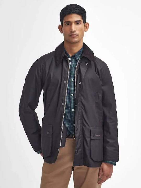 Barbour Ashby Wax Herren Jacken Schwarz