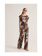Damen Braunes Set mit Hose