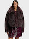 Short Women's Jacket for Winter Bordeaux